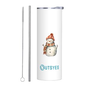 Winter Theme Stainless Steel Tumbler - Snowman
