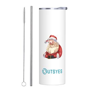 Winter Theme Stainless Steel Tumbler - Santa Claus